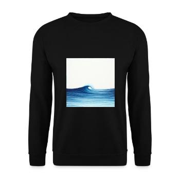 Ocean Wave - Unisex Sweatshirt - black - Front - Alina (178cm) & Michal (187cm)