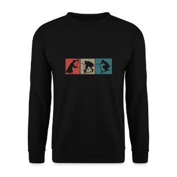 Scooter Stunt Tretroller - Unisex Pullover - Schwarz - Vorne - Alina (178cm) & Michal (187cm)