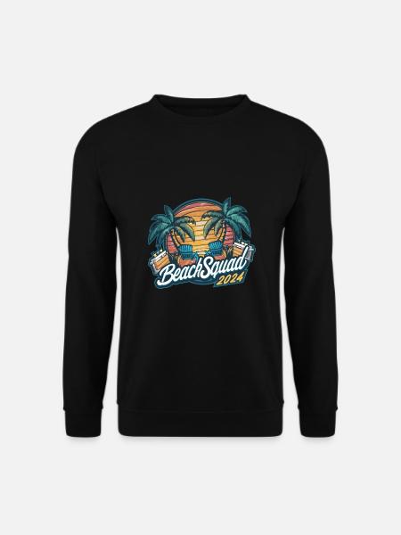Beach Squad 2024 Tropischer Sonnenuntergang - Unisex Pullover - Schwarz