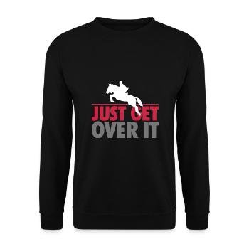Just get Over it Show Jumping Horse Riding - Unisex Sweatshirt - black - Front - Alina (178cm) & Michal (187cm)