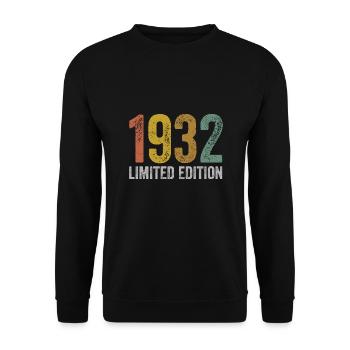 Anniversaire vintage 1932 édition limitée - Sweat-shirt Unisexe - noir - Devant - Alina (178cm) & Michal (187cm)