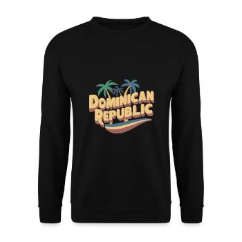 Sunny Dominikanische Republik Urlaub Strand - Unisex Pullover - Schwarz - Vorne - Alina (178cm) & Michal (187cm)