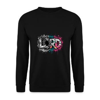 Lord für einen Christen - Unisex Pullover - Schwarz - Vorne - Alina (178cm) & Michal (187cm)