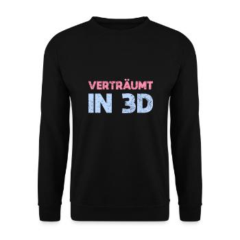 Verträumt In 3D - Unisex Pullover - Schwarz - Vorne - Alina (178cm) & Michal (187cm)