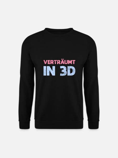 Verträumt In 3D - Unisex Pullover - Schwarz