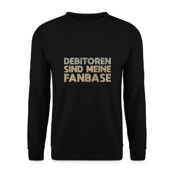 Debitoren Sind Meine Fanbase - Unisex Pullover - Schwarz - Vorne - Alina (178cm) & Michal (187cm)