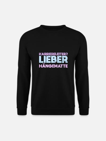 Karriereleiter? Lieber Hängematte - Unisex Pullover - Schwarz