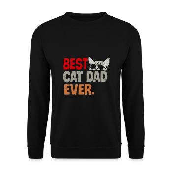Best Cat Dad Ever chat amoureux du chat cadeau - Sweat-shirt Unisexe - noir - Devant - Alina (178cm) & Michal (187cm)