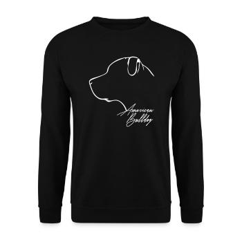 AMERICAN BULLDOG Profile WILSIGNS - Unisex Sweatshirt - black - Front - Alina (178cm) & Michal (187cm)