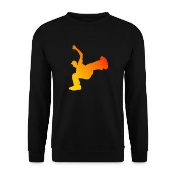 Hiphop Hip Hop Breakdance Homme Bgirl Bboy - Sweat-shirt Unisexe - noir - Devant - Alina (178cm) & Michal (187cm)