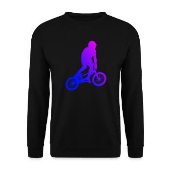 bmx jungen bmx Damen Bike bmx fahrrad Herren - Unisex Pullover - Schwarz - Vorne - Alina (178cm) & Michal (187cm)