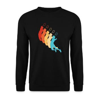 Badminton Squash Women's Badminton Men's Badmintons - Unisex Sweatshirt - black - Front - Alina (178cm) & Michal (187cm)