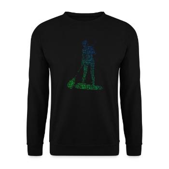 Femmes Sup Standup Paddle Hommes Standup Paddle - Sweat-shirt Unisexe - noir - Devant - Alina (178cm) & Michal (187cm)