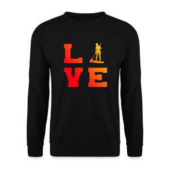 Stand up Paddling Board Standup Paddle Standup Pad - Unisex Sweatshirt - black - Front - Alina (178cm) & Michal (187cm)
