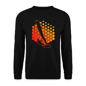 Surfer Windsurfing Windsurf Men Women Surfing - Unisex Sweatshirt - black - Front - Alina (178cm) & Michal (187cm)