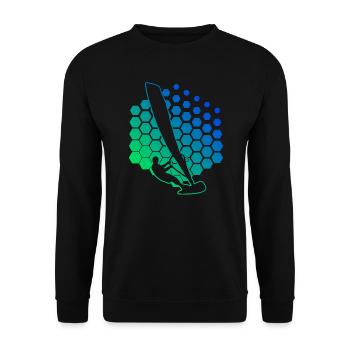 Women's Windsurfing Men Windsurf Surfer Surfing - Unisex Sweatshirt - black - Front - Alina (178cm) & Michal (187cm)