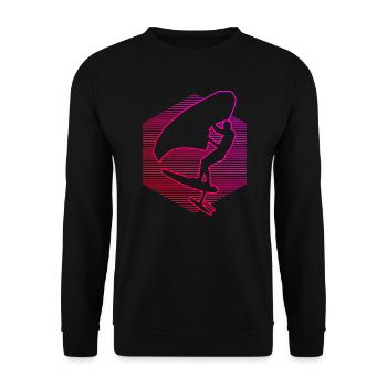 foilwing hommes femmes wingfoil wingsurf wingsurf - Sweat-shirt Unisexe - noir - Devant - Alina (178cm) & Michal (187cm)
