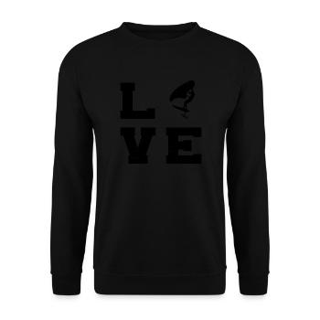 wingfoil wingsurfen hydrofoil foilwing women - Unisex Sweatshirt - black - Front - Alina (178cm) & Michal (187cm)