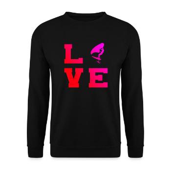 hydroptère femmes wingsurf wingfoil homme foilwing - Sweat-shirt Unisexe - noir - Devant - Alina (178cm) & Michal (187cm)