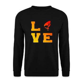 wingfoil hydrofoil foilwing wingsurf men - Unisex Sweatshirt - black - Front - Alina (178cm) & Michal (187cm)