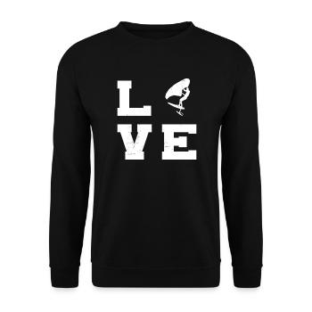 wingsurf wingfoil hommes femmes hydroptère - Sweat-shirt Unisexe - noir - Devant - Alina (178cm) & Michal (187cm)