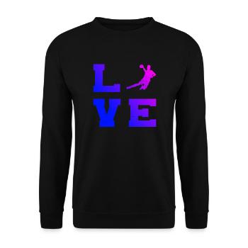 Joueurs de handball masculins Joueurs de handball - Sweat-shirt Unisexe - noir - Devant - Alina (178cm) & Michal (187cm)