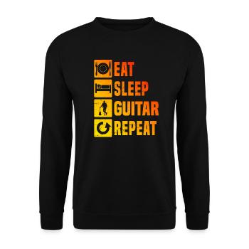 Guitariste guitare électronique guitare classique - Sweat-shirt Unisexe - noir - Devant - Alina (178cm) & Michal (187cm)