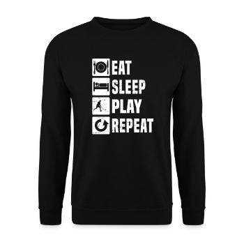 Salibandy Innebandy Floorball Hommes Femmes - Sweat-shirt Unisexe - noir - Devant - Alina (178cm) & Michal (187cm)