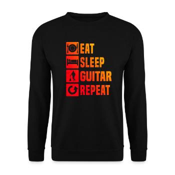Guitare électronique guitare classique - Sweat-shirt Unisexe - noir - Devant - Alina (178cm) & Michal (187cm)