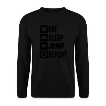 Course Libre Hommes Parkour - Sweat-shirt Unisexe - noir - Devant - Alina (178cm) & Michal (187cm)
