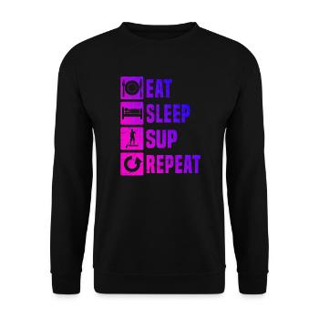 Standup PaddleBoard Sup Standup Paddle Femme - Sweat-shirt Unisexe - noir - Devant - Alina (178cm) & Michal (187cm)