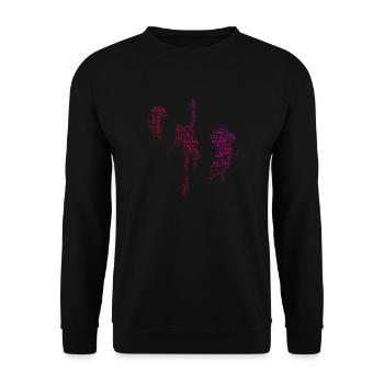Plongée libre pour hommes - Sweat-shirt Unisexe - noir - Devant - Alina (178cm) & Michal (187cm)