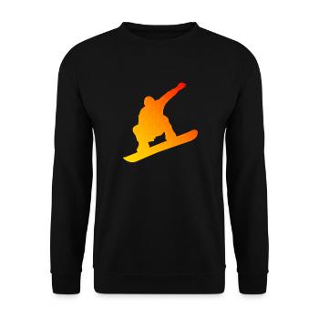 Snowboarder hommes femmes snowboard sports d'hiver - Sweat-shirt Unisexe - noir - Devant - Alina (178cm) & Michal (187cm)