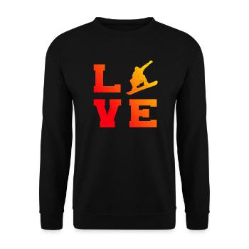 Snowboarder snowboard femmes hommes sports d'hiver - Sweat-shirt Unisexe - noir - Devant - Alina (178cm) & Michal (187cm)