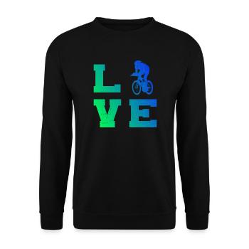 Racing Cyclist Racing Bike Road Bike Racing Cycling - Unisex Sweatshirt - black - Front - Alina (178cm) & Michal (187cm)