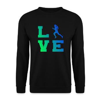 Race Fitness Women Running Cross Country Running - Unisex Sweatshirt - black - Front - Alina (178cm) & Michal (187cm)