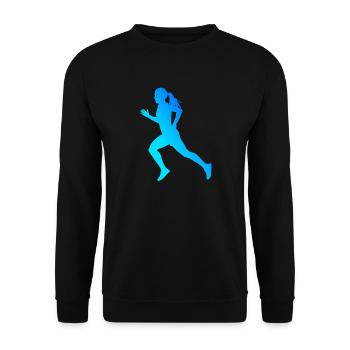 Course à pied Féminine Course à Pied Fitness Hommes - Sweat-shirt Unisexe - noir - Devant - Alina (178cm) & Michal (187cm)