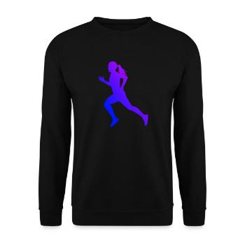 Jogging Cross Country Running Damen Fitness - Unisex Pullover - Schwarz - Vorne - Alina (178cm) & Michal (187cm)