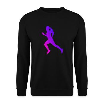 Running Cross Country Running Laufen Fitness - Sweat-shirt Unisexe - noir - Devant - Alina (178cm) & Michal (187cm)