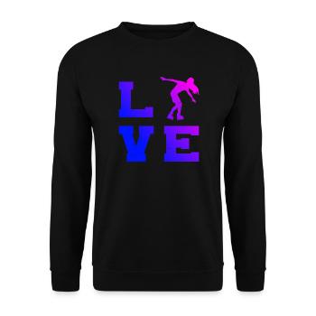 Roller Skating Roller Skating Roller Skate - Unisex Sweatshirt - black - Front - Alina (178cm) & Michal (187cm)