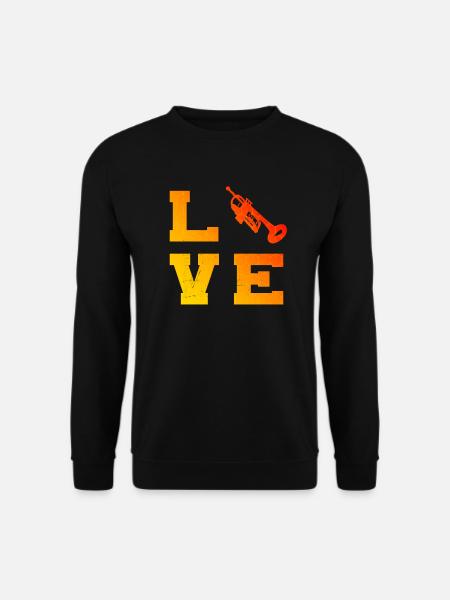 Trumpet Player Trumpeter Playing - Unisex Sweatshirt - black