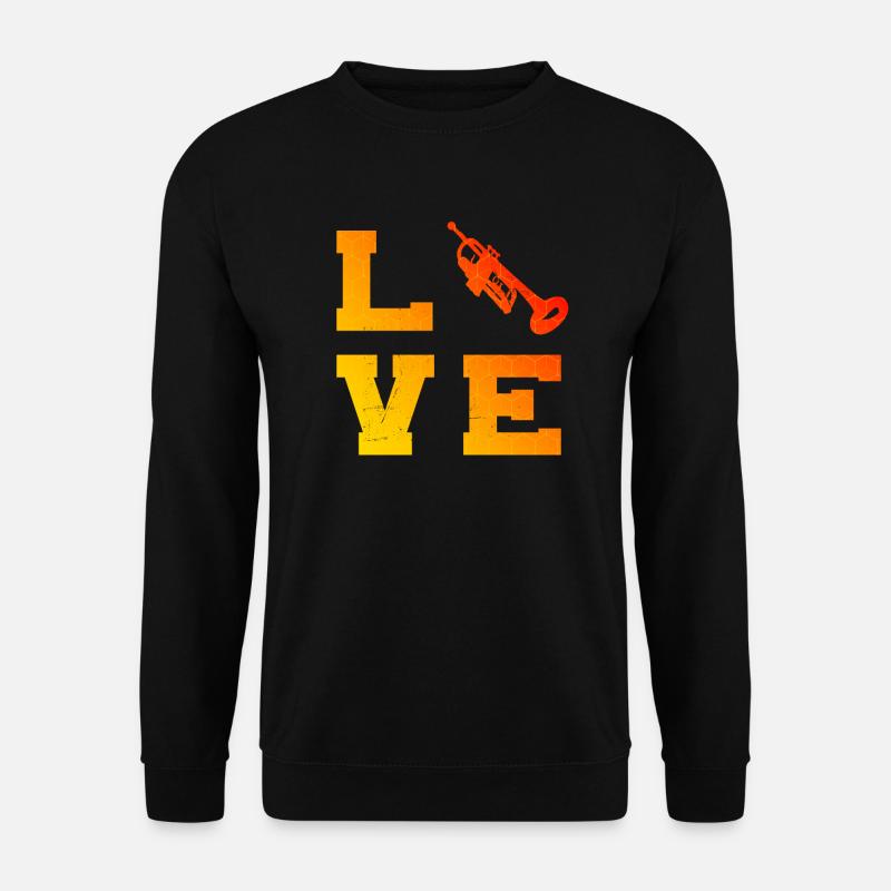 Trumpet Player Trumpeter Playing - Unisex Sweatshirt - black