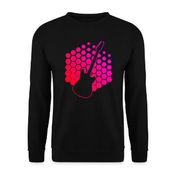 Guitare Hommes Guitare Guitare Femmes Guitariste Guitare Joue - Sweat-shirt Unisexe - noir - Devant - Alina (178cm) & Michal (187cm)