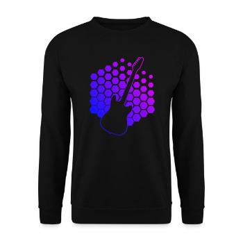 Guitariste Guitariste Guitariste Guitare Hommes - Sweat-shirt Unisexe - noir - Devant - Alina (178cm) & Michal (187cm)