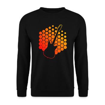 Guitariste Guitariste Guitar Guitar Men - Sweat-shirt Unisexe - noir - Devant - Alina (178cm) & Michal (187cm)