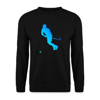 Unihockeyspielen Floorball Hockey Salibandy - Unisex Pullover - Schwarz - Vorne - Alina (178cm) & Michal (187cm)