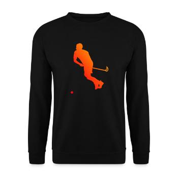 Hockey Unihockeyspielen Salibandy Unihockey - Unisex Pullover - Schwarz - Vorne - Alina (178cm) & Michal (187cm)