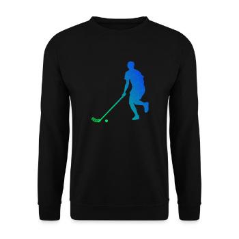 Damen Hockey Unihockey Floorball Salibandy - Unisex Pullover - Schwarz - Vorne - Alina (178cm) & Michal (187cm)