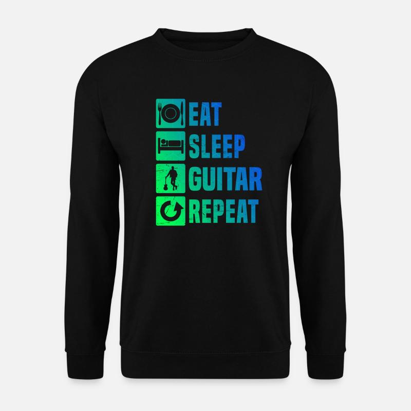 Gitarrenspieler classical guitar E-gitarre - Unisex Pullover - Schwarz
