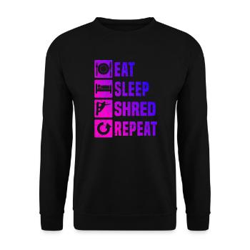 Damen Snowboarder Snowboarding Wintersport - Unisex Pullover - Schwarz - Vorne - Alina (178cm) & Michal (187cm)